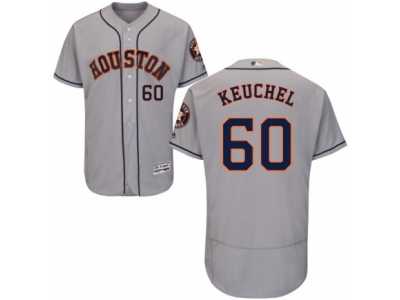 Men\'s Majestic Houston Astros #60 Dallas Keuchel Grey Flexbase Authentic Collection MLB Jersey
