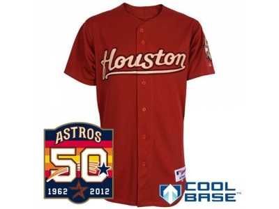 mlb Houston Astros blank Cool Base w50th Anniversary red