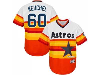 outh Houston Astros #60 Dallas Keuchel White Orange Cooperstown Stitched MLB Jersey