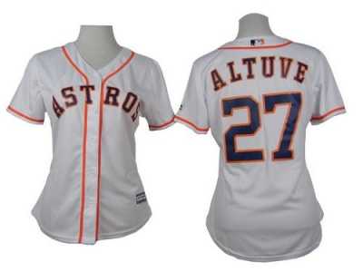 Mlb Women Astros #27 Jose Altuve White Home Stitched Baseball Jerseys