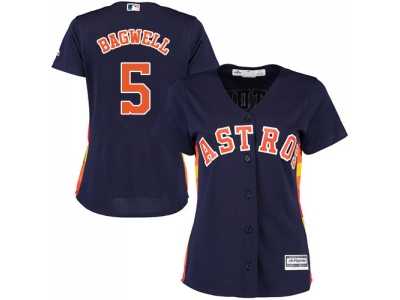 Women's Houston Astros #5 Jeff Bagwell Navy Blue Alternate Stitched MLB Jersey