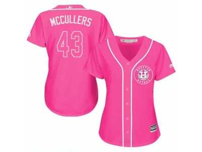 Women's Majestic Houston Astros #43 Lance McCullers Replica Pink Fashion Cool Base MLB Jersey