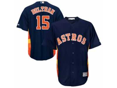 Youth Majestic Houston Astros #15 Carlos Beltran Replica Navy Blue Alternate Cool Base MLB Jersey