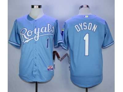 Kansas City Royals #1 Jarrod Dyson Light Blue Alternate 1 Cool Base Stitched MLB Jersey