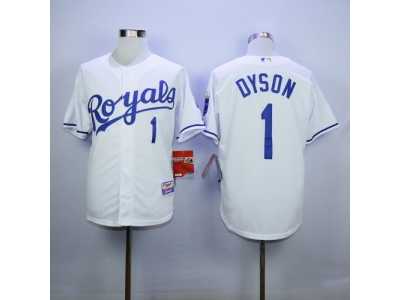 Kansas City Royals #1 Jarrod Dyson White Cool Base Stitched MLB Jersey