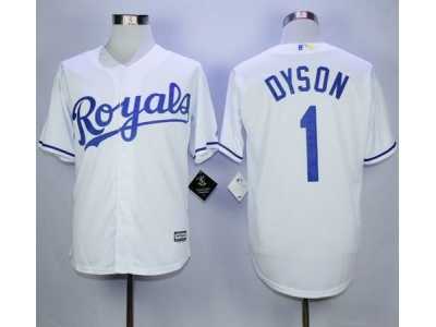 Kansas City Royals #1 Jarrod Dyson White New Cool Base Stitched MLB Jersey