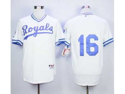 Kansas City Royals #16 Bo Jackson White 1974 Turn Back The Clock Stitched MLB Jersey