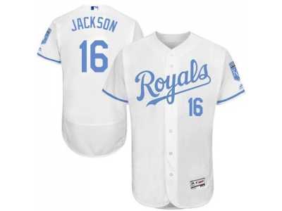 Kansas City Royals #16 Bo Jackson White Flexbase Authentic Collection 2016 Father's Day Stitched Baseball Jersey