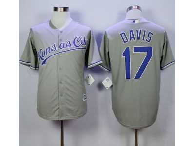 Kansas City Royals #17 Wade Davis Grey New Cool Base Stitched MLB Jersey