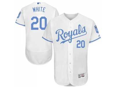 Kansas City Royals #20 Frank White White Flexbase Authentic Collection 2016 Father's Day Stitched Baseball Jersey