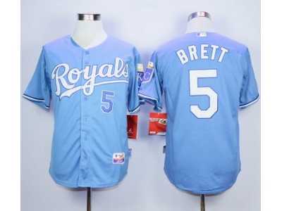 Kansas City Royals #5 George Brett Light Blue Alternate Cool Base Stitched MLB Jersey
