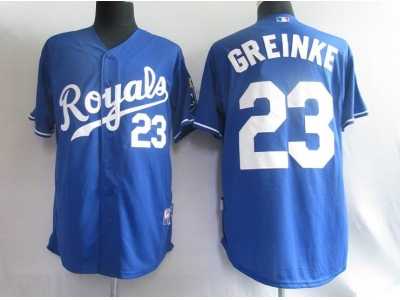 MLB Jerseys Kansas Royals 23# Greinke dk,Blue