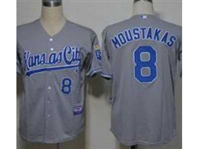 MLB Kansas City Royals #8 Moustakas grey Jerseys