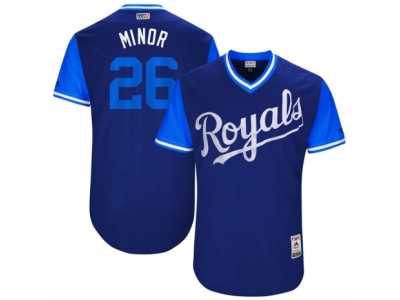 Men's 2017 Little League World Series Royals #26 Mike Minor Minor Royal Jersey