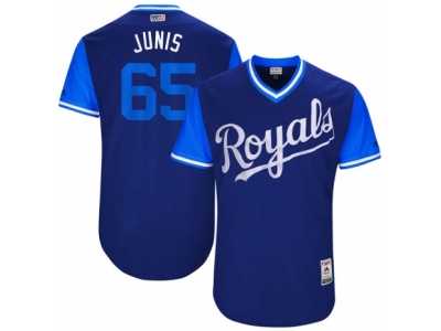Men's 2017 Little League World Series Royals #65 Jake Junis Junis Royal Jersey