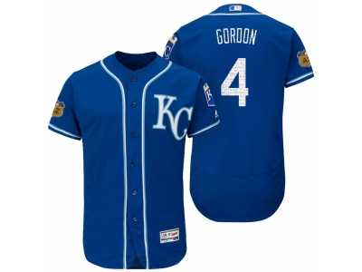 Men's Kansas City Royals #4 Alex Gordon 2017 Spring Training Flex Base Authentic Collection Stitched Baseball Jersey