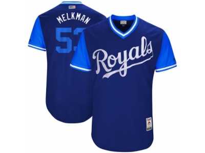 Men's Kansas City Royals Melky Cabrera #53 Melkman Majestic Royal 2017 Players Weekend Authentic Jersey