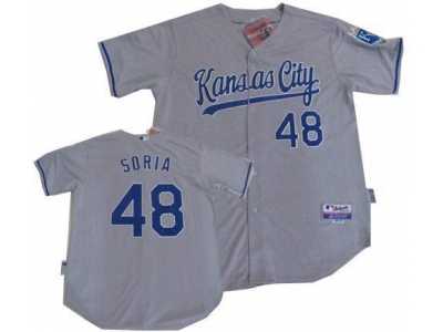mlb Kansas City Royals #48 Joakim Soria gray
