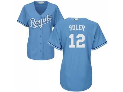 Women's Kansas City Royals #12 Jorge Soler Light Blue Alternate Stitched MLB Jersey