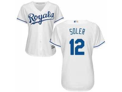 Women's Kansas City Royals #12 Jorge Soler White Home Stitched MLB Jersey