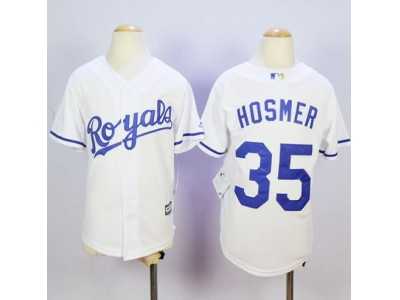 Youth Kansas City Royals #35 Eric Hosmer White Cool Base Stitched MLB Jersey