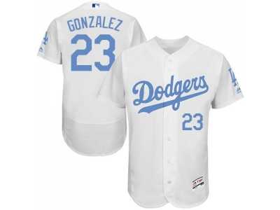 Los Angeles Dodgers #23 Adrian Gonzalez White Flexbase Authentic Collection 2016 Father's Day Stitched Baseball Jersey