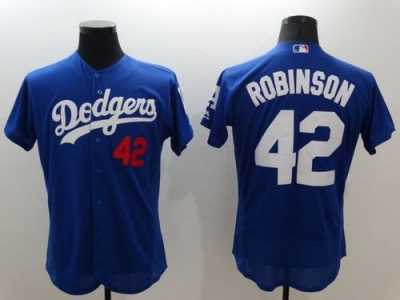 Los Angeles Dodgers #42 Jackie Robinson Blue Flexbase Authentic Collection Stitched MLB Jersey