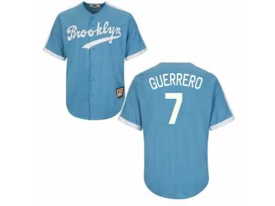 Los Angeles Dodgers #7 Alex Guerrero Light Blue Cooperstown Throwback Stitched Baseball Jersey
