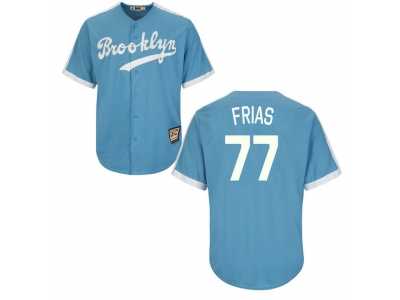 Los Angeles Dodgers #77 Carlos Frias Light Blue Cooperstown Throwback Stitched Baseball Jersey
