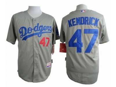 MLB Los Angeles Dodgers #47 Howie Kendrick Grey Cool Base jerseys