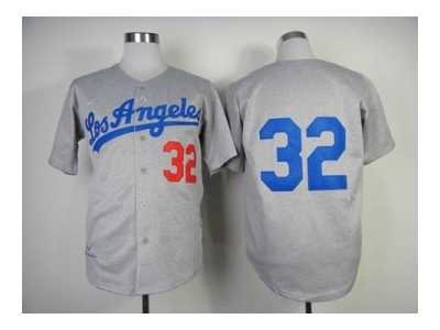 MLB los angeles dodgers #32 koufax grey 1963 m&n jerseys