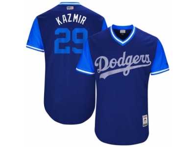 Men's 2017 Little League World Series Dodgers #29 Scott Kazmir Kazmir Royal Jersey