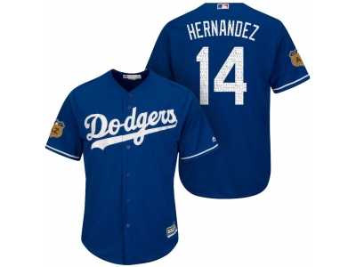 Men's Los Angeles Dodgers #14 Enrique Hernandez 2017 Spring Training Cool Base Stitched MLB Jersey