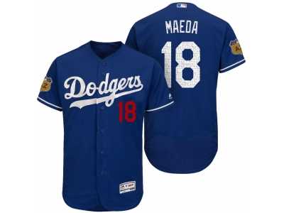 Men's Los Angeles Dodgers #18 Kenta Maeda 2017 Spring Training Flex Base Authentic Collection Stitched Baseball Jersey