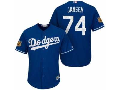 Men's Los Angeles Dodgers #74 Kenley Jansen 2017 Spring Training Cool Base Stitched MLB Jersey