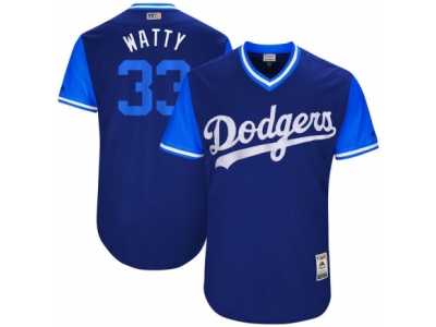 Men's Los Angeles Dodgers Tony Watson #33 Watty Majestic Royal 2017 Players Weekend Authentic Jersey