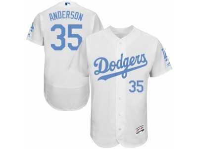 Men's Majestic Los Angeles Dodgers #35 Brett Anderson Authentic White 2016 Father's Day Fashion Flex Base MLB Jersey