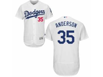 Men's Majestic Los Angeles Dodgers #35 Brett Anderson White Flexbase Authentic Collection MLB Jersey