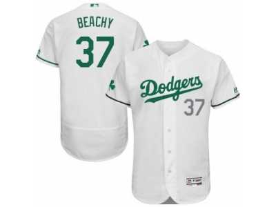 Men's Majestic Los Angeles Dodgers #37 Brandon Beachy White Celtic Flexbase Authentic Collection MLB Jersey