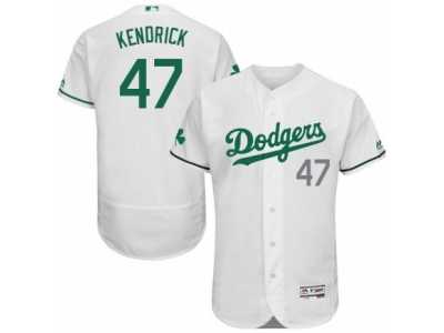Men's Majestic Los Angeles Dodgers #47 Howie Kendrick White Celtic Flexbase Authentic Collection MLB Jersey