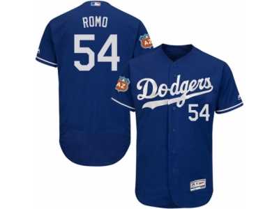 Men's Majestic Los Angeles Dodgers #54 Sergio Romo Royal Blue Flexbase Authentic Collection MLB Jersey