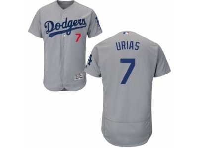 Men's Majestic Los Angeles Dodgers #7 Julio Urias Grey Flexbase Authentic Collection MLB Jersey