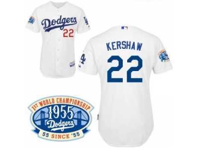 mlb Los Angels Dodgers #22 Kershaw white(50th Patch)