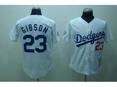 mlb los angeles dodgers #23 gibson m&n white