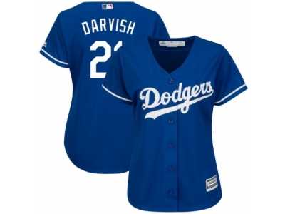 Women Yu Darvish #21 Los Angeles Dodgers Alternate Royal Cool Base Jersey