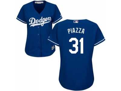 Women's Los Angeles Dodgers #31 Mike Piazza Blue Alternate Stitched MLB Jersey