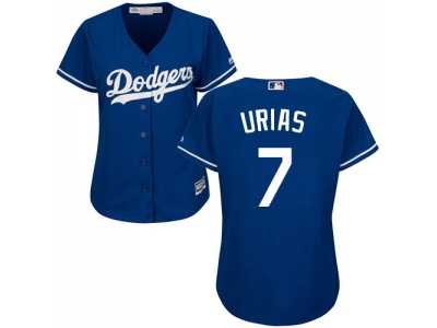 Women's Los Angeles Dodgers #7 Julio Urias Blue Alternate Stitched MLB Jersey
