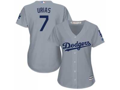 Women's Los Angeles Dodgers #7 Julio Urias Grey Alternate Road Stitched MLB Jersey