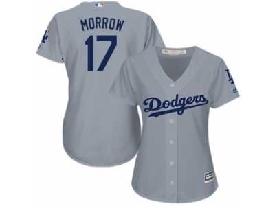 Women's Majestic Los Angeles Dodgers #17 Brandon Morrow Authentic Grey Road Cool Base MLB Jersey
