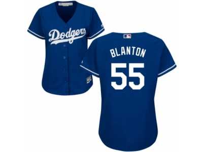 Women's Majestic Los Angeles Dodgers #55 Joe Blanton Authentic Royal Blue Alternate Cool Base MLB Jersey